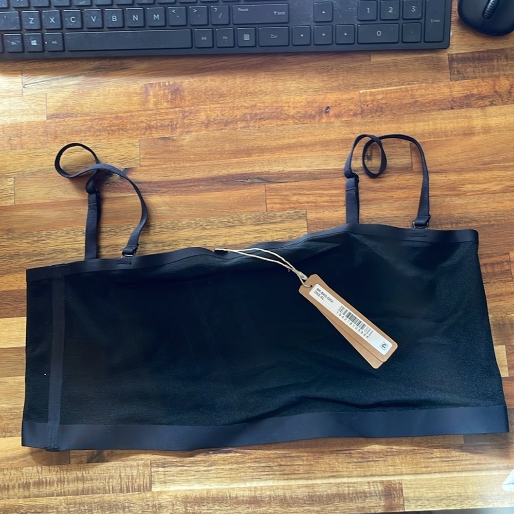 Skim Sheer Sculpt Blk Onyx Bra/Bandeau. Size XL - Picture 5 of 7